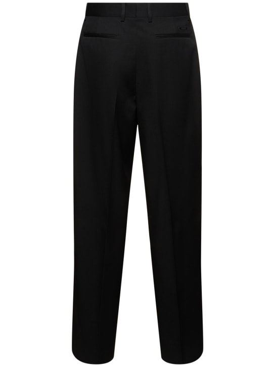 Versace: Tailored wool twill formal pants - Black - men_4 | Luisa Via Roma