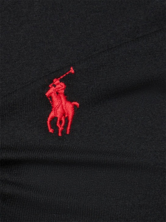 Polo Ralph Lauren: T-shirt en jersey de coton - Noir - men_1 | Luisa Via Roma