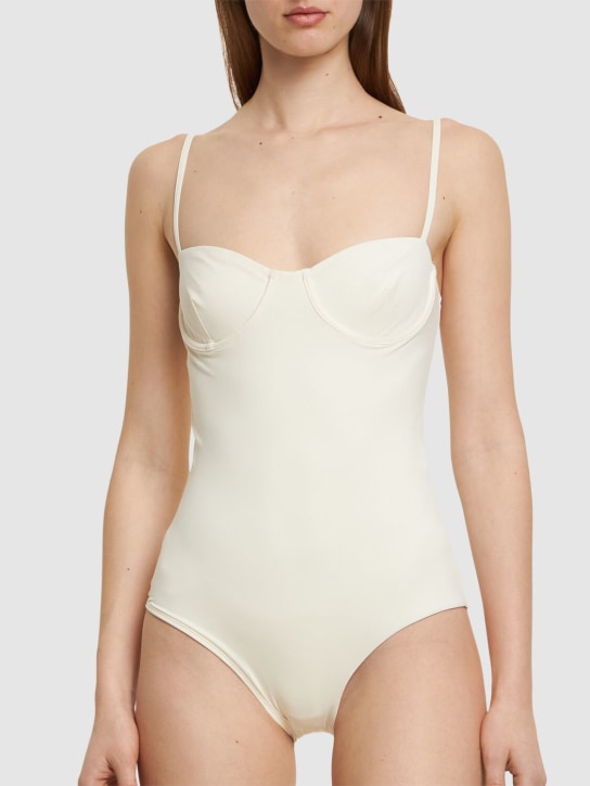 Toteme: Bra one piece swimsuit - White - women_1 | Luisa Via Roma