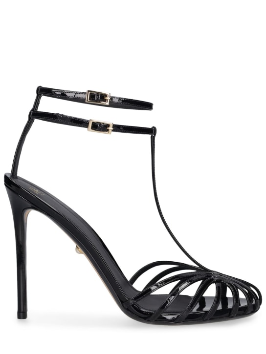 Alevì: 110mm Stella patent leather sandals - Black - women_0 | Luisa Via Roma