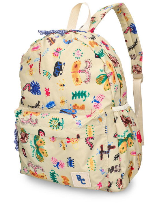 Bobo Choses: Printed recycled poly backpack - White - kids-girls_1 | Luisa Via Roma