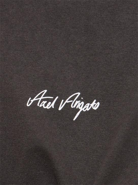 Axel Arigato: T-shirt en coton Sketch - Noir - men_1 | Luisa Via Roma