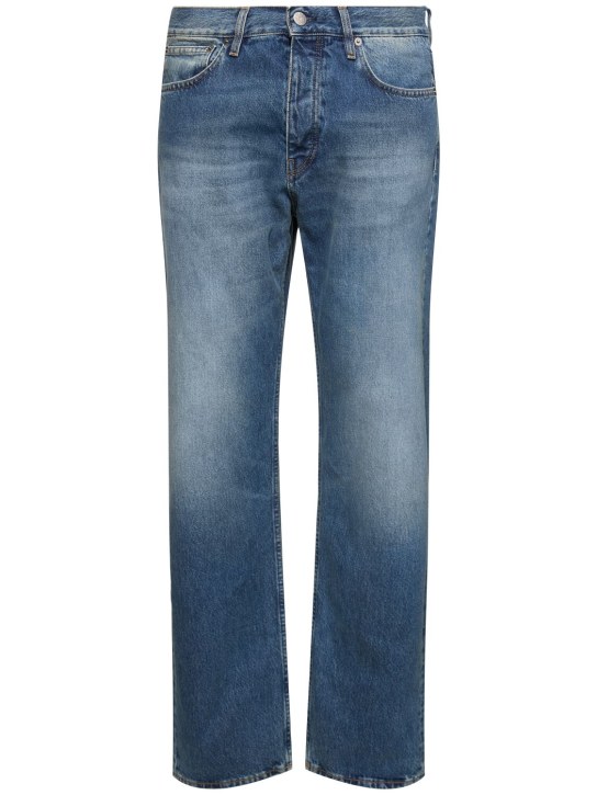 SUNFLOWER: Jeans larghi vita media in denim L32 - Mid Blue - men_0 | Luisa Via Roma