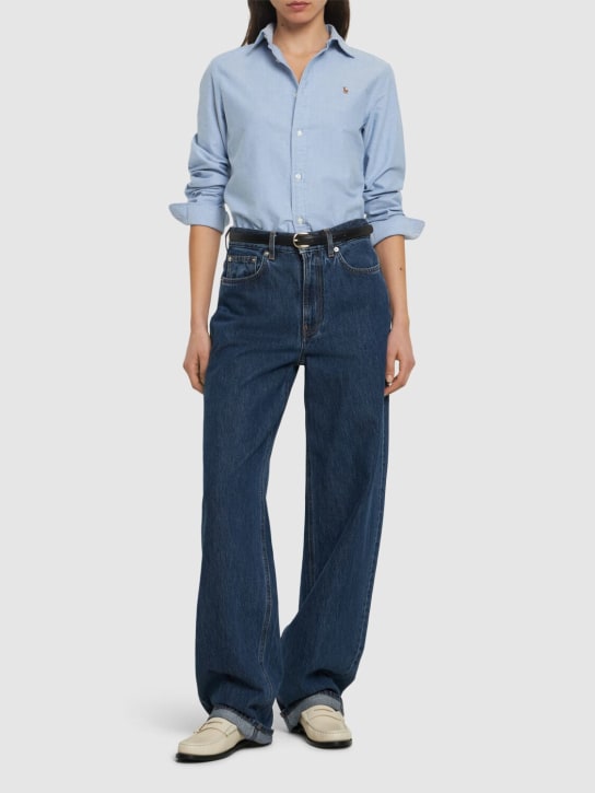 Polo Ralph Lauren: Kendal cotton poplin shirt - Açık Mavi - women_1 | Luisa Via Roma