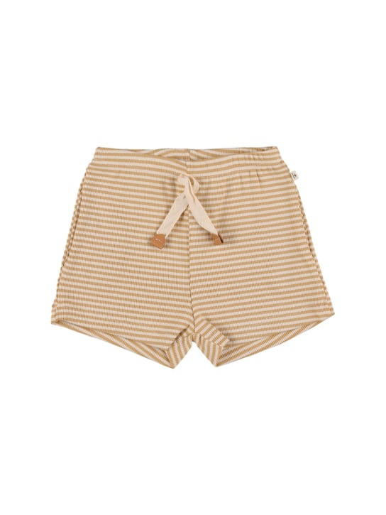 1 + IN THE FAMILY: Shorts de jersey de algodón - Beige - kids-girls_0 | Luisa Via Roma