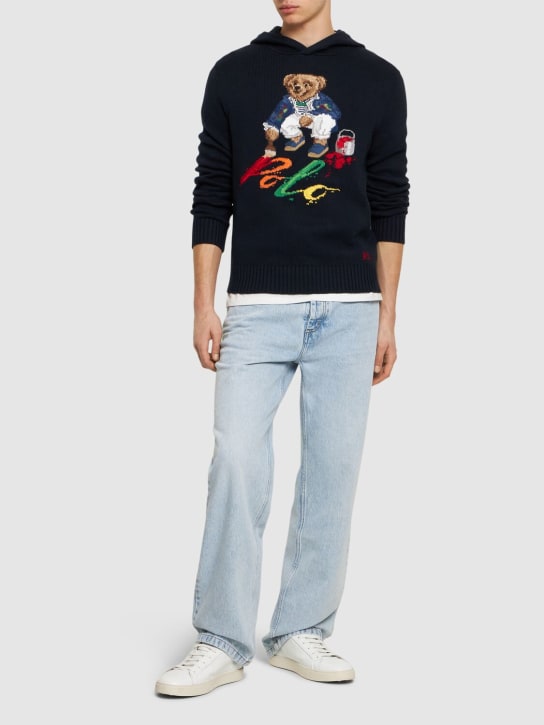 Polo Ralph Lauren: Knitted bear sweater - Navy - men_1 | Luisa Via Roma