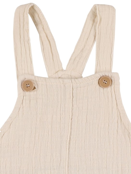 1 + IN THE FAMILY: Cotton overalls - Ivory - kids-girls_1 | Luisa Via Roma