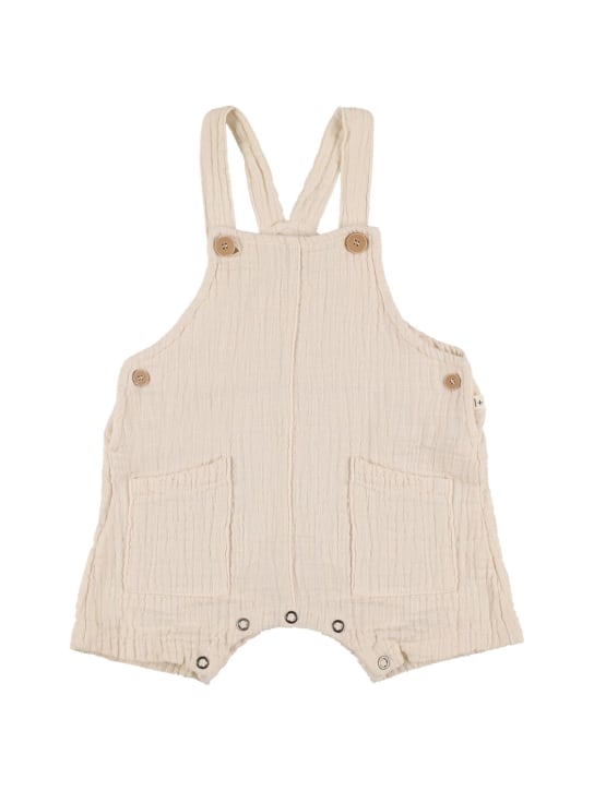 1 + IN THE FAMILY: Cotton overalls - Ivory - kids-boys_0 | Luisa Via Roma