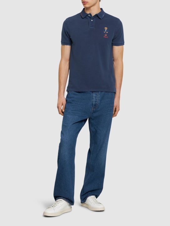 Polo Ralph Lauren: T-shirt polo Trucker Bear - Newport Navy - men_1 | Luisa Via Roma