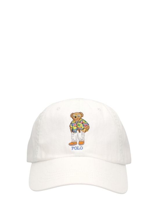 Polo Ralph Lauren: Bear cotton chino hat - White - men_0 | Luisa Via Roma