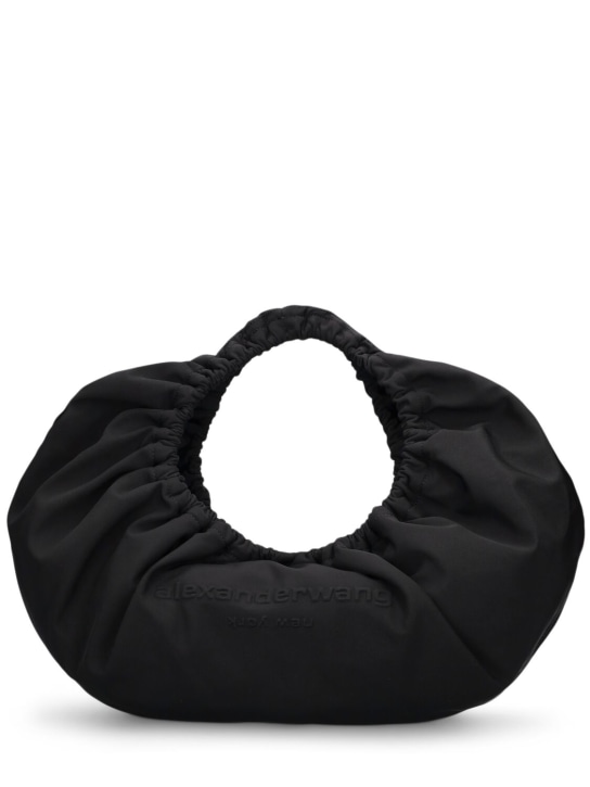 Alexander Wang: Medium Crescent nylon twill shoulder bag - Black - women_0 | Luisa Via Roma