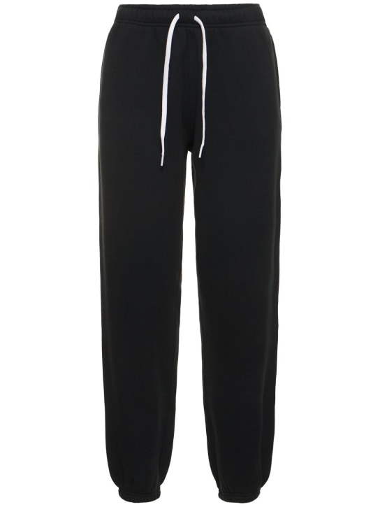 Polo Ralph Lauren: Pantaloni in jersey con logo - Nero - women_0 | Luisa Via Roma