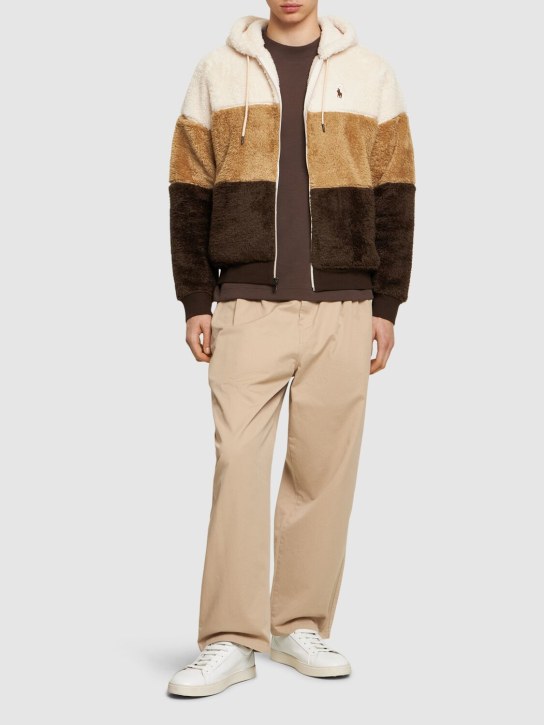 Polo Ralph Lauren: Sweat-shirt zippé à manches longues - Winter Cream - men_1 | Luisa Via Roma