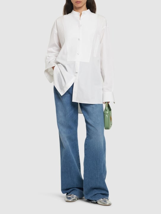 Stella McCartney: Cotton poplin shirt - Beyaz - women_1 | Luisa Via Roma