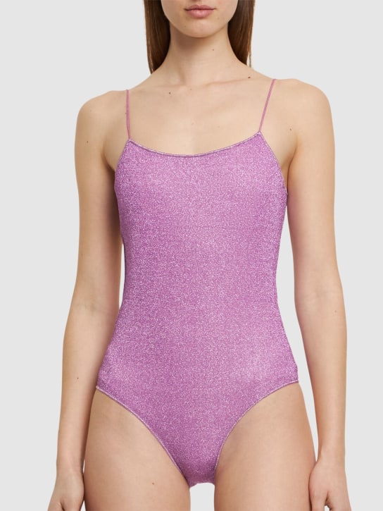 Oséree Swimwear: 金银丝连体泳衣 - 紫色 - women_1 | Luisa Via Roma