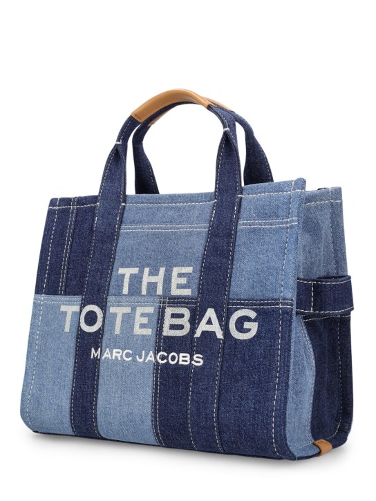 Marc Jacobs: The Medium Tote denim patches bag - Mavi - women_1 | Luisa Via Roma