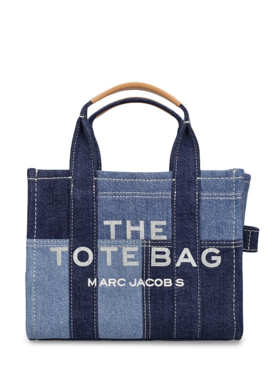 Marc Jacobs: The Small Tote denim patches bag - Denim - women_0 | Luisa Via Roma