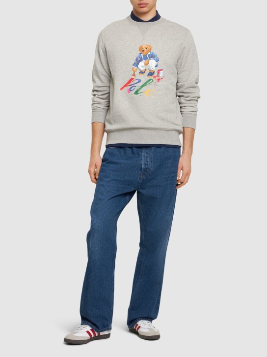 Polo Ralph Lauren: Paint Bear sweatshirt - Gri/Renkli - men_1 | Luisa Via Roma