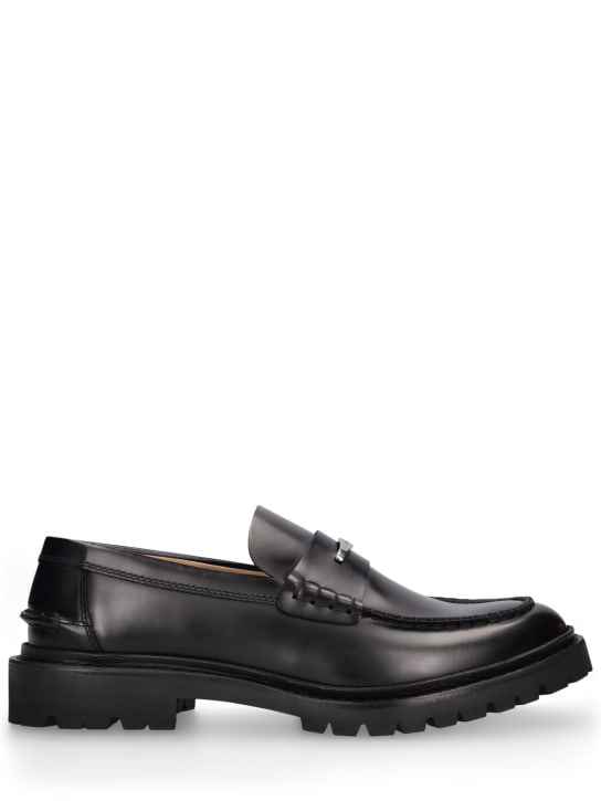 Marant: Frezzah leather chunky loafers - Black - men_0 | Luisa Via Roma