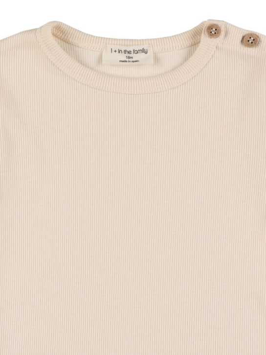 1 + IN THE FAMILY: Cotton jersey long-sleeve t-shirt - Ivory - kids-boys_1 | Luisa Via Roma