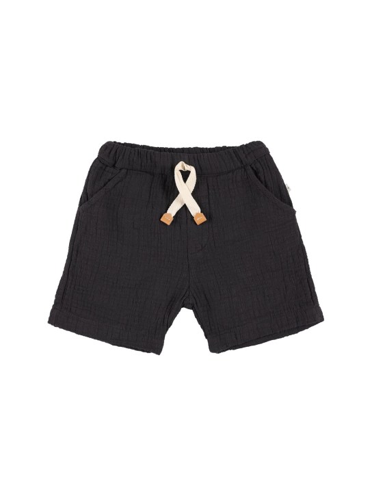 1 + IN THE FAMILY: Shorts deportivos de algodón - Gris Oscuro - kids-boys_0 | Luisa Via Roma