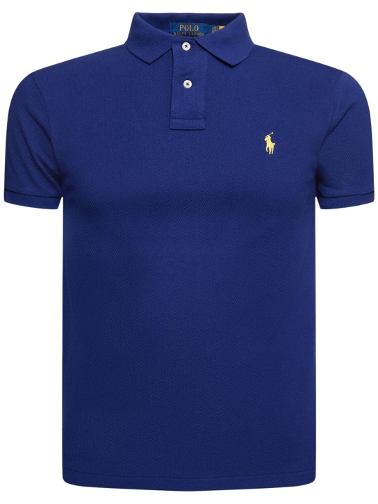 Polo Ralph Lauren: Cotton piquet polo shirt - Fall Royal - men_0 | Luisa Via Roma