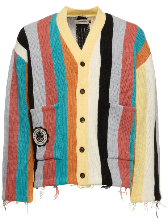 Honor the Gift: Heritage multicolor cotton cardigan - men_0 | Luisa Via Roma