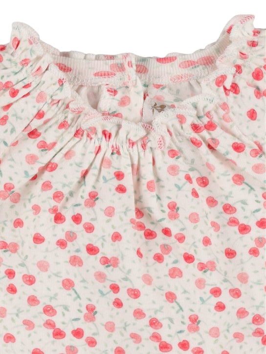 Bonpoint: Camisa y shorts de popelina de algodón - Blanco - kids-girls_1 | Luisa Via Roma