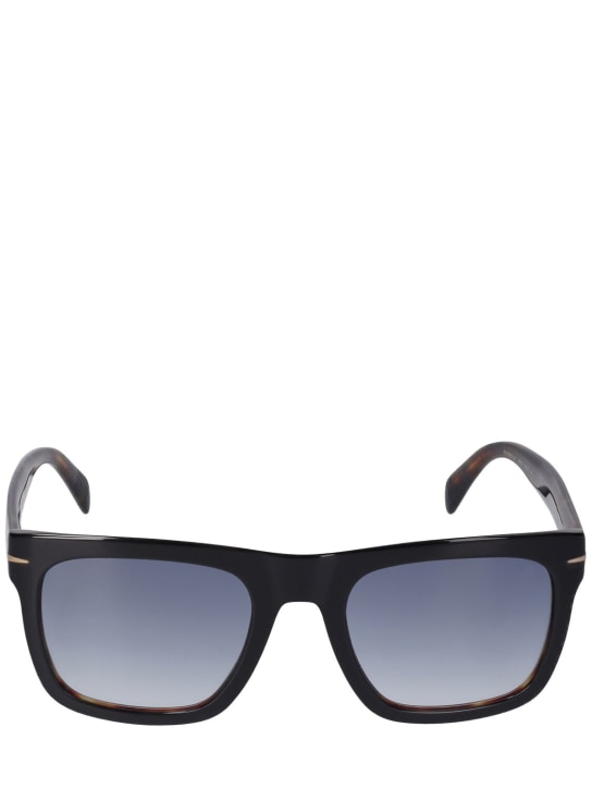 DB Eyewear by David Beckham: DB squared acetate sunglasses - Siyah - men_0 | Luisa Via Roma