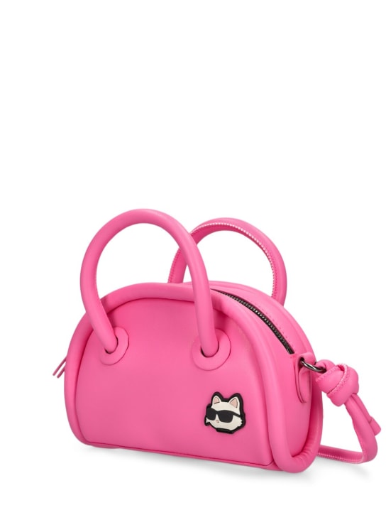 Karl Lagerfeld: Coated logo shoulder bag - Pink - kids-girls_1 | Luisa Via Roma