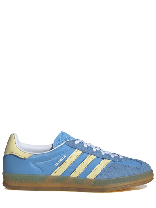 adidas Originals: Gazelle Indoor sneakers - Blue/Yellow - men_0 | Luisa Via Roma