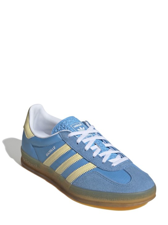 adidas Originals: Gazelle Indoor sneakers - Blue/Yellow - men_1 | Luisa Via Roma