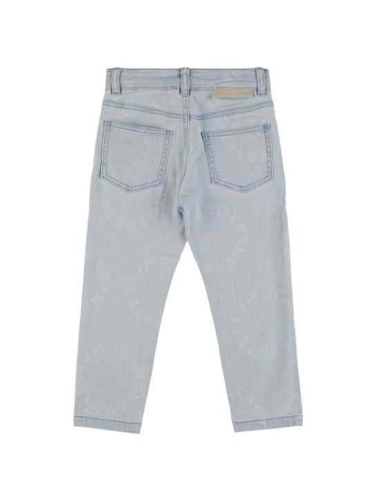Stella Mccartney Kids: Jeans de denim de algodón orgánico stretch - Azul Claro - kids-boys_1 | Luisa Via Roma