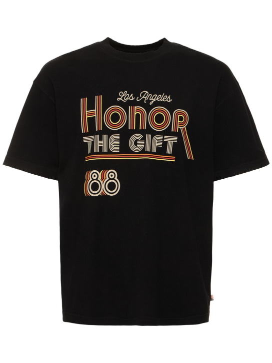 Honor the Gift: T-shirt en coton A-Spring Retro Honor - Noir - men_0 | Luisa Via Roma
