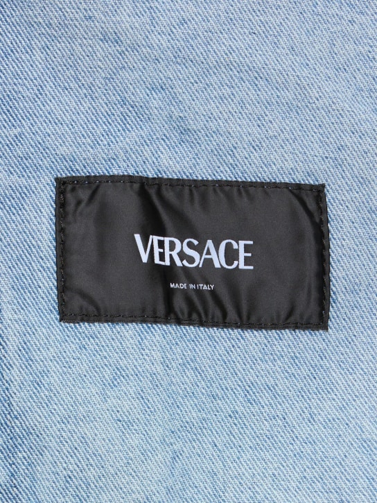 Versace: Stonewashed denim jacket - Washed Blue - men_5 | Luisa Via Roma