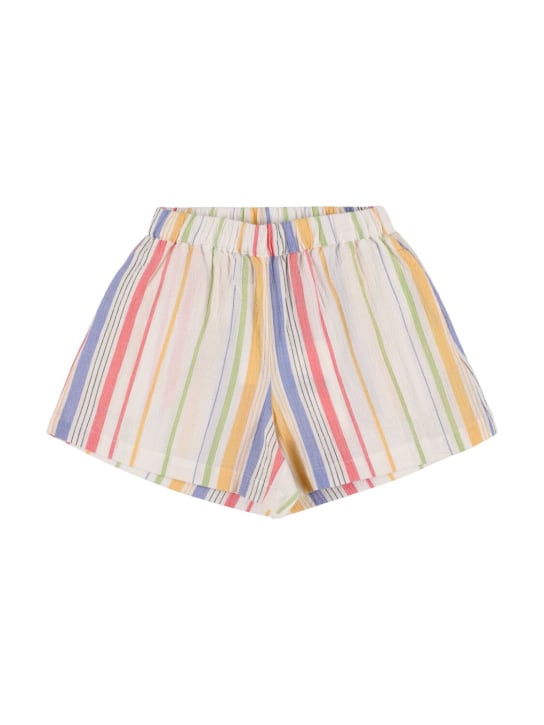 The New Society: Cotton piquet shorts - Multicolor - kids-boys_0 | Luisa Via Roma