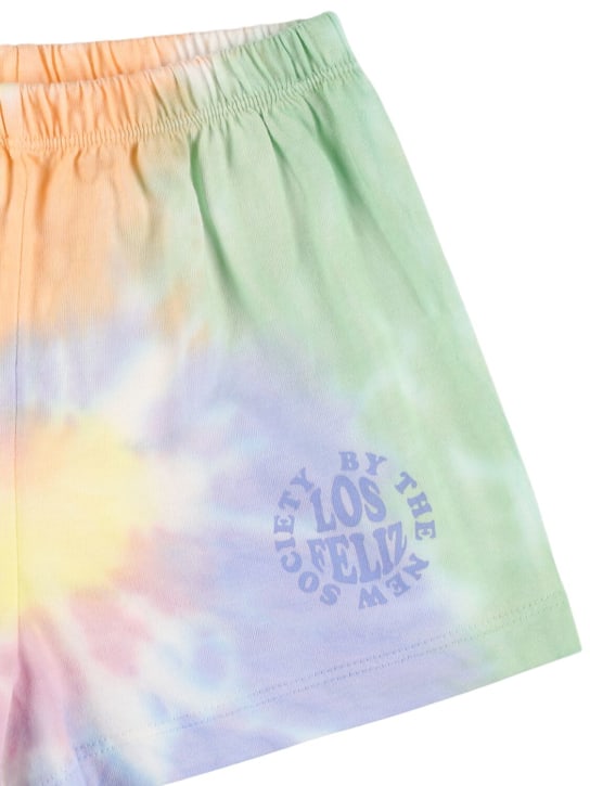 The New Society: Cotton sweat shorts - Multicolor - kids-girls_1 | Luisa Via Roma