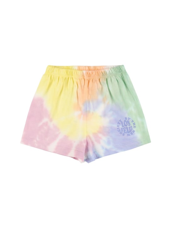 The New Society: Cotton sweat shorts - Multicolor - kids-girls_0 | Luisa Via Roma