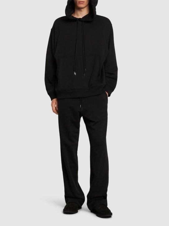 Dries Van Noten: Haxel cotton hoodie - Black - men_1 | Luisa Via Roma