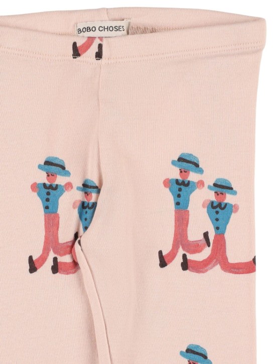 Bobo Choses: Printed organic cotton leggings - Açık Pembe - kids-girls_1 | Luisa Via Roma