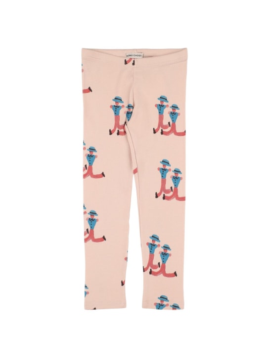 Bobo Choses: Printed organic cotton leggings - Light Pink - kids-girls_0 | Luisa Via Roma