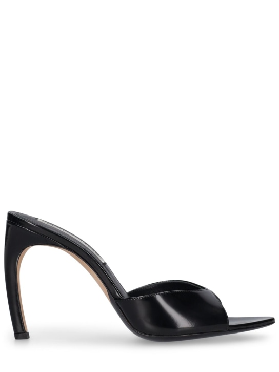 Victoria Beckham: Zapatos mules de piel 105mm - Negro - women_0 | Luisa Via Roma