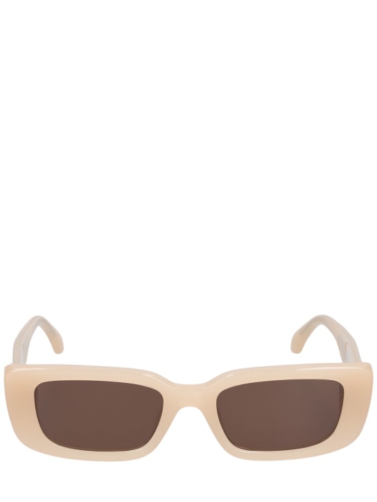 Palm Angels: Yosemite acetate sunglasses - Sand Brown - women_0 | Luisa Via Roma