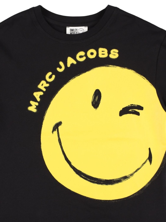 Marc Jacobs: SmileyWorld オーガニックコットンTシャツ - ブラック - kids-boys_1 | Luisa Via Roma