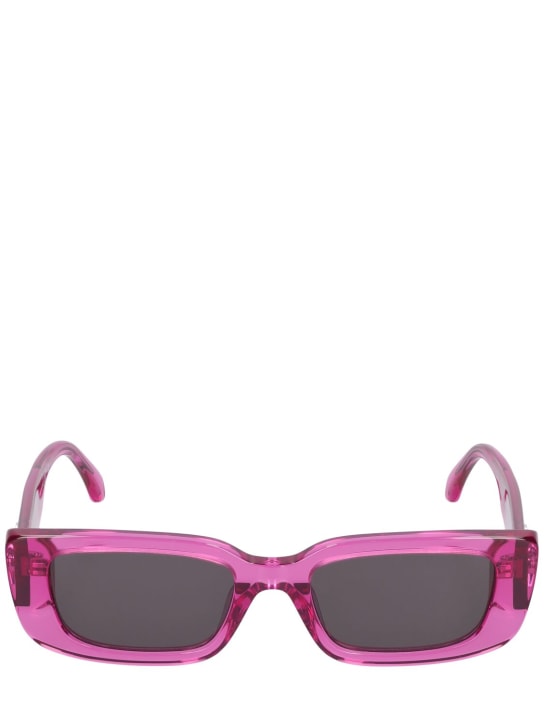 Palm Angels: Yosemite acetate sunglasses - Dark Pink - women_0 | Luisa Via Roma