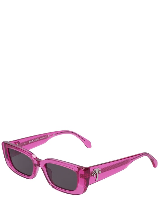 Palm Angels: Yosemite acetate sunglasses - Dark Pink - men_1 | Luisa Via Roma