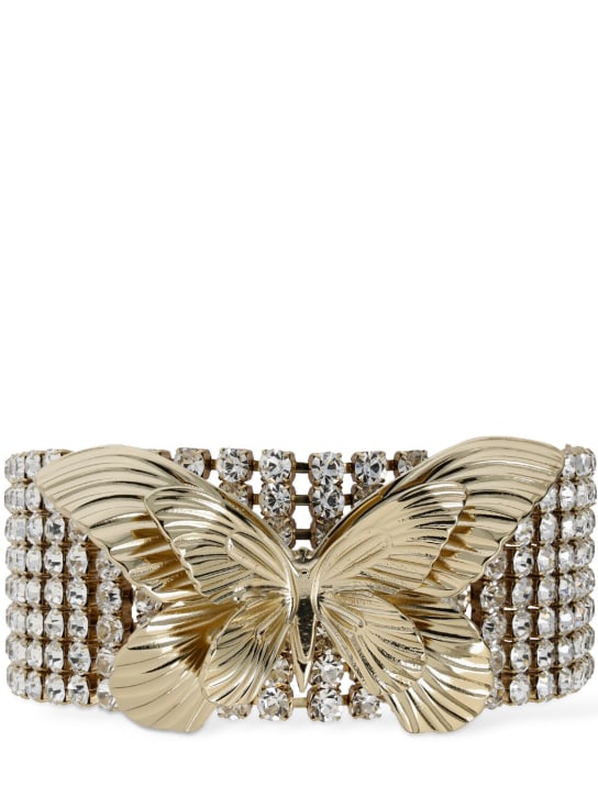Blumarine: Halsband mit Kristallen „Butterfly“ - Gold/Kristall - women_0 | Luisa Via Roma