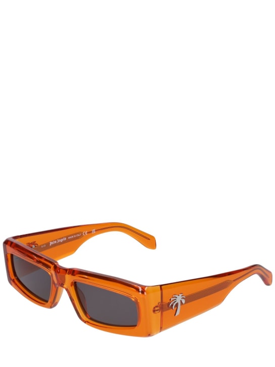 Palm Angels: Yreka acetate sunglasses - Orange - men_1 | Luisa Via Roma
