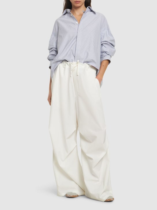 MM6 Maison Margiela: Stretch twill pants - women_1 | Luisa Via Roma