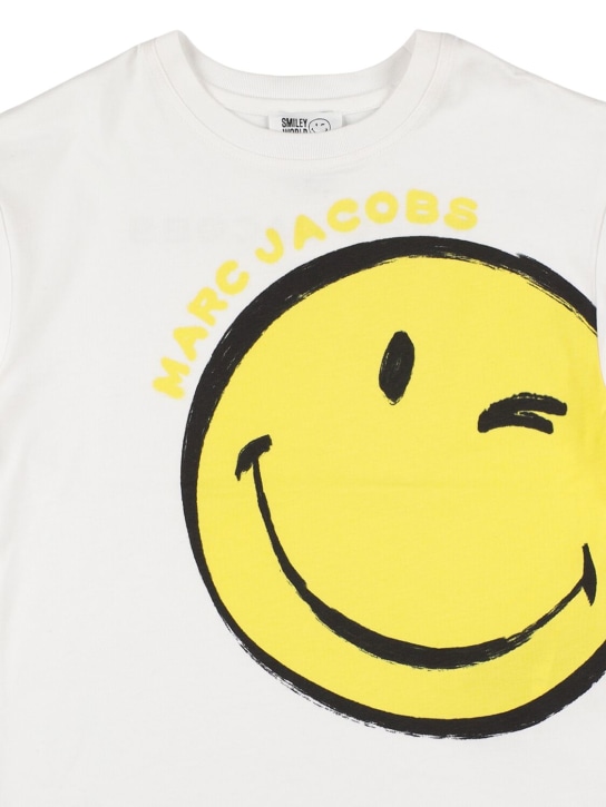 Marc Jacobs: T-Shirt aus Bio-Baumwolle  „SmileyWorld“ - Weiß - kids-boys_1 | Luisa Via Roma